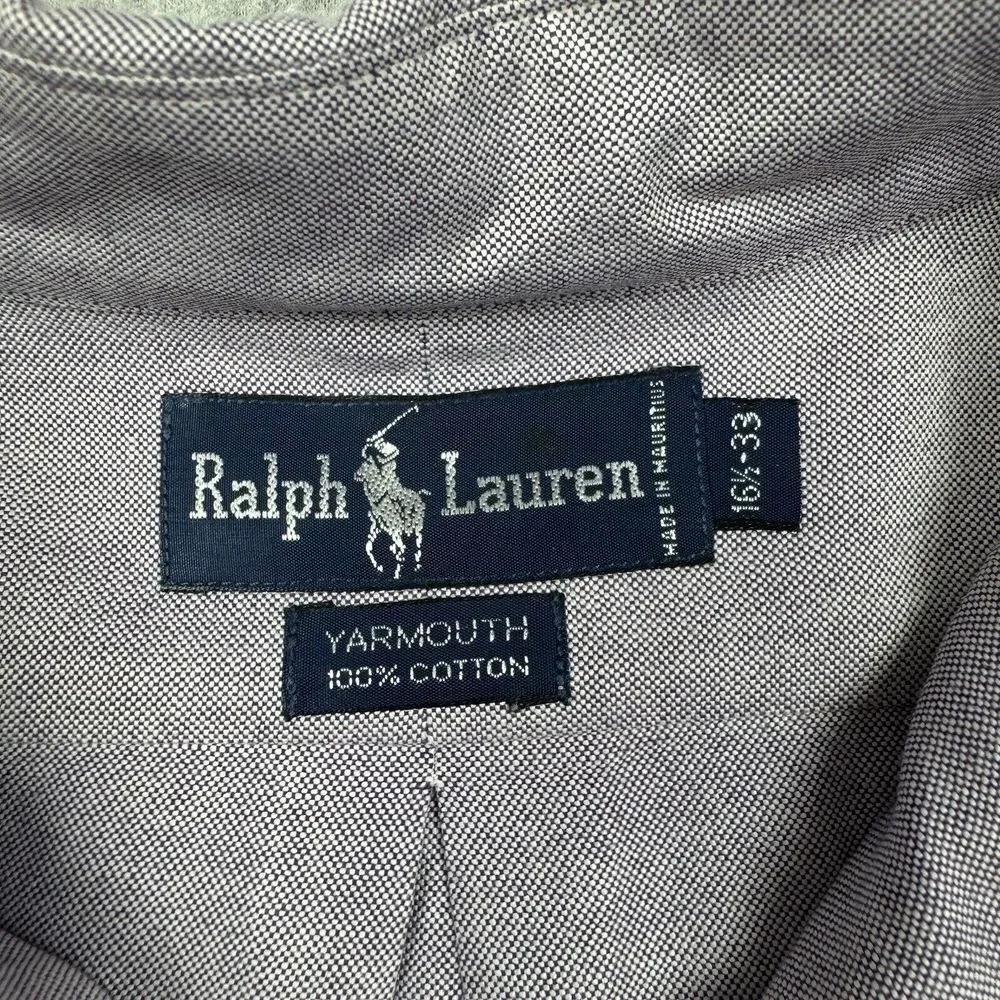 Vintage Polo Ralph Lauren Yarmouth Shirt Men's 16.5 33 Button Down Flesh Pony - Picture 4 of 8